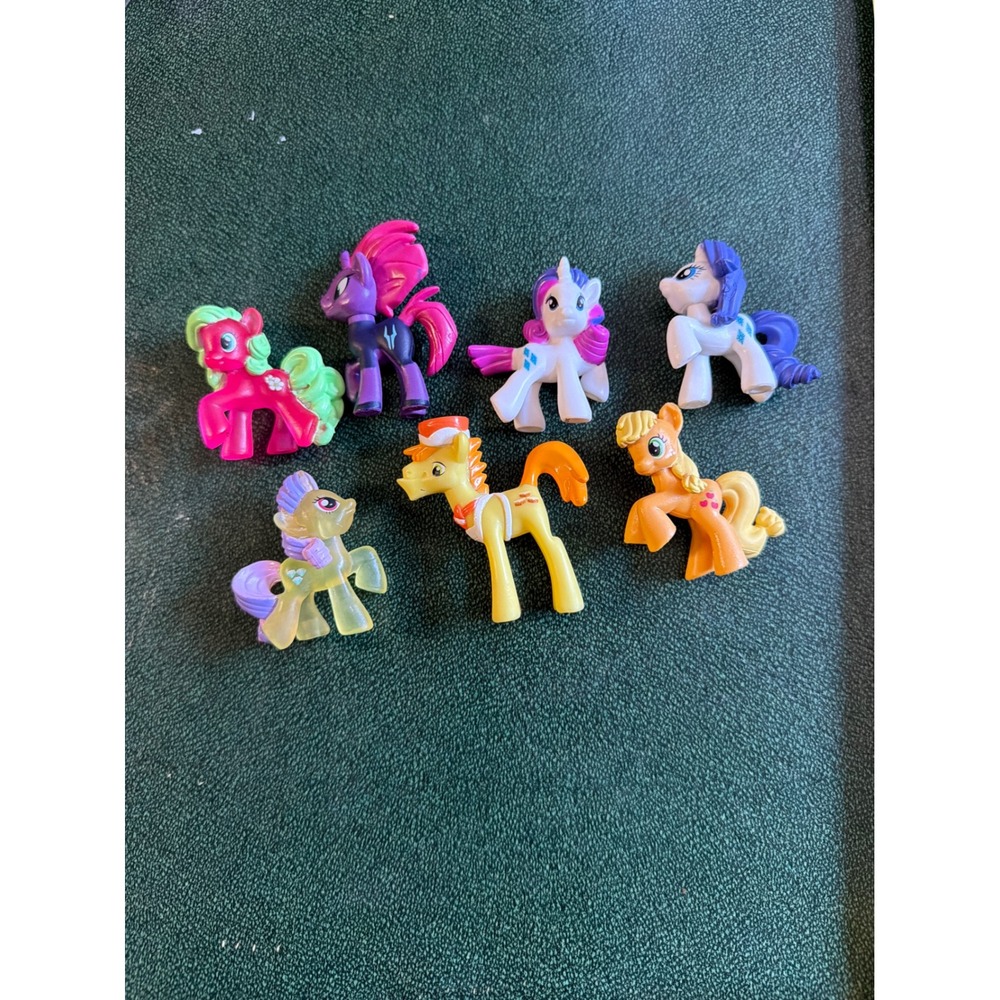 My Little Pony MLP G4 Mini Figure Lot 7 Rarity Applejack Tempest Shadow Braeburn